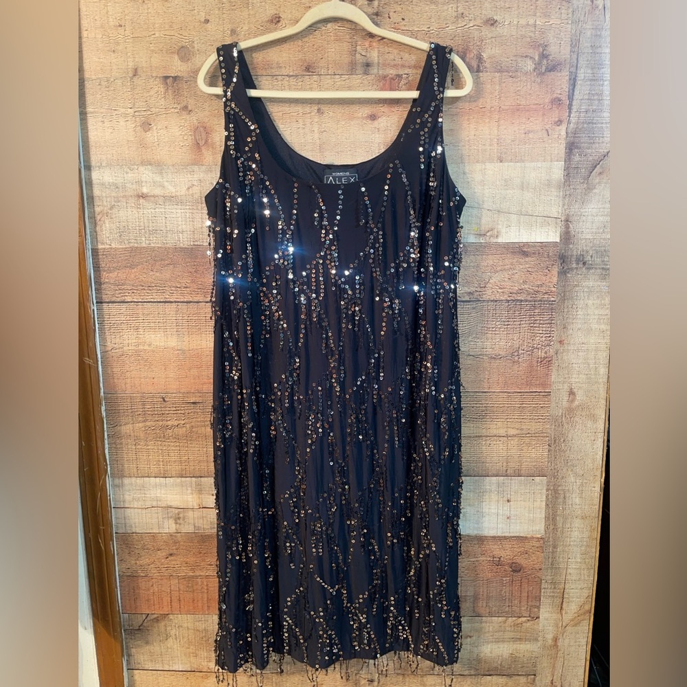 Alex Evenings Sequin Swing Dress